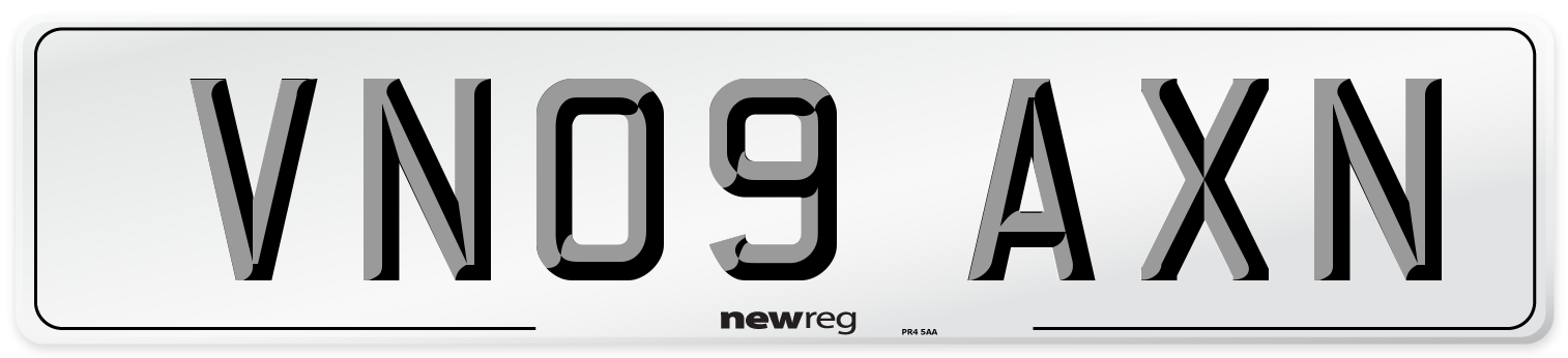 VN09 AXN Number Plate from New Reg